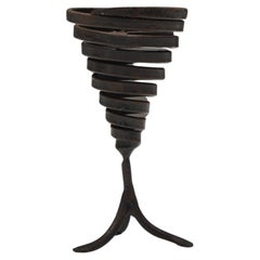 Candelabro Japonés Antiguo de Hierro, Japandi Wabi-Sabi