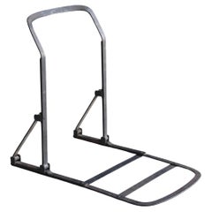 Japanese Antique Iron Folding Zaisu Chair 1860s-1920s / Zen Wabisabi