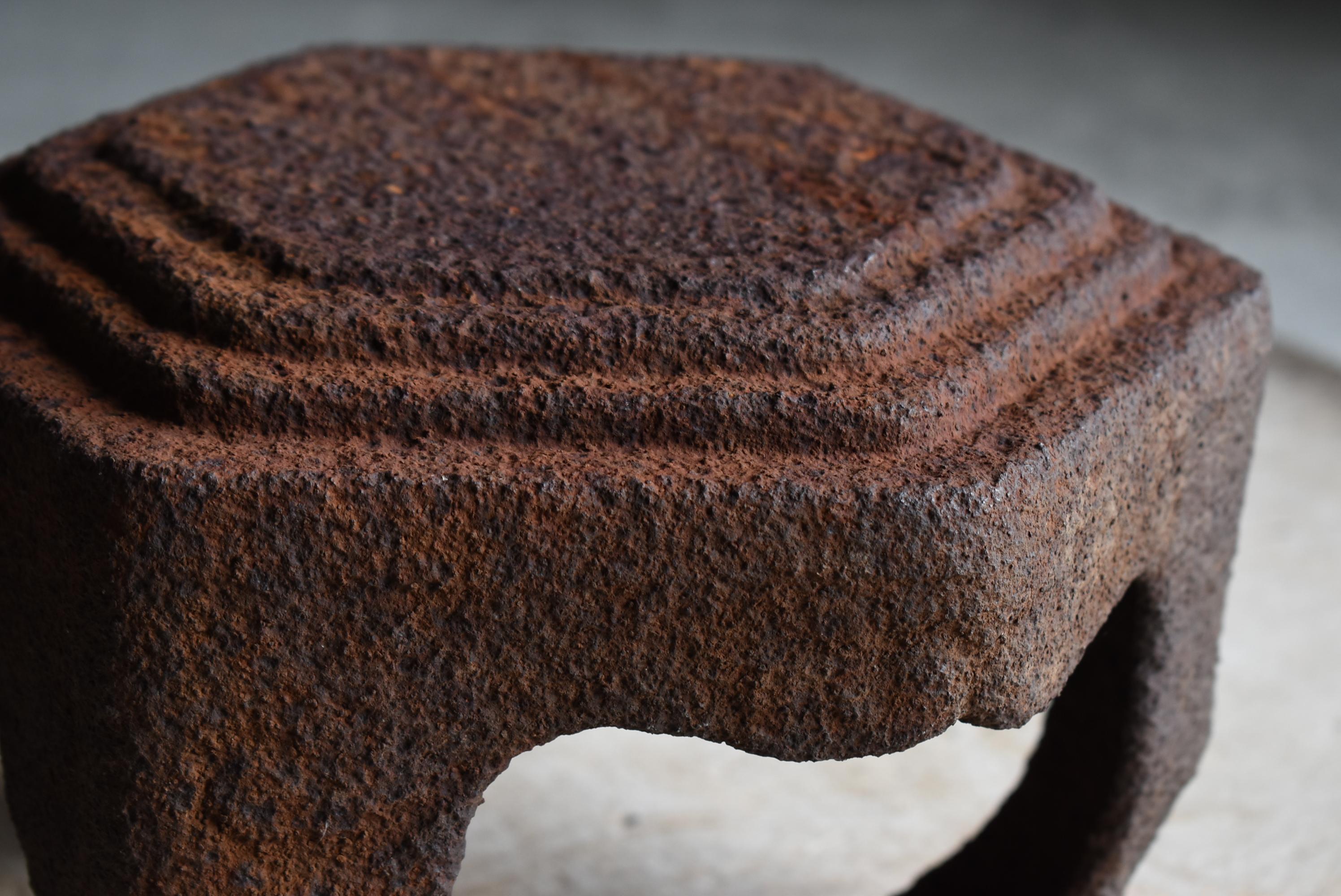 20th Century Japanese Antique Iron Hexagonal Stand 1860s-1900s / Ornament Wabisabi For Sale