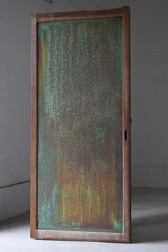 Japanese Antique Iron-Plated Door 1900s-1940s / Wabi Sabi