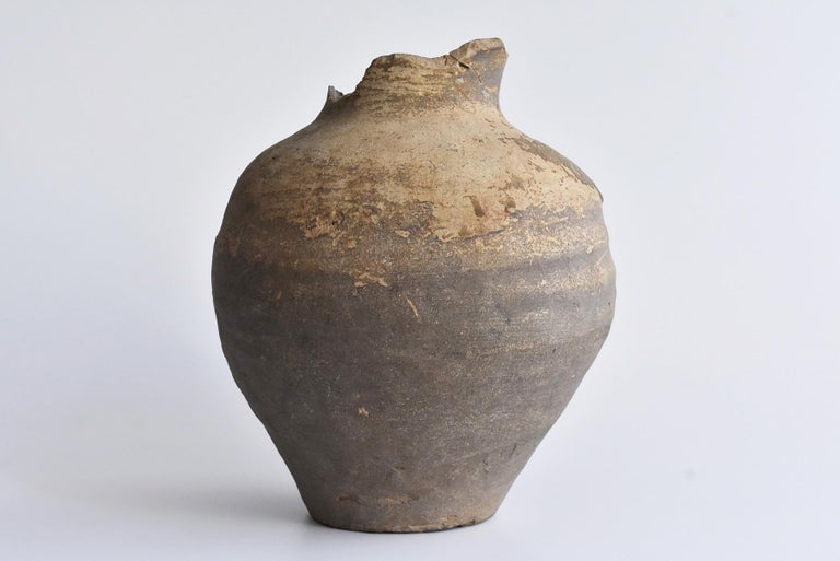Pottery Japanese Antique Jar / 12th-13th Century 