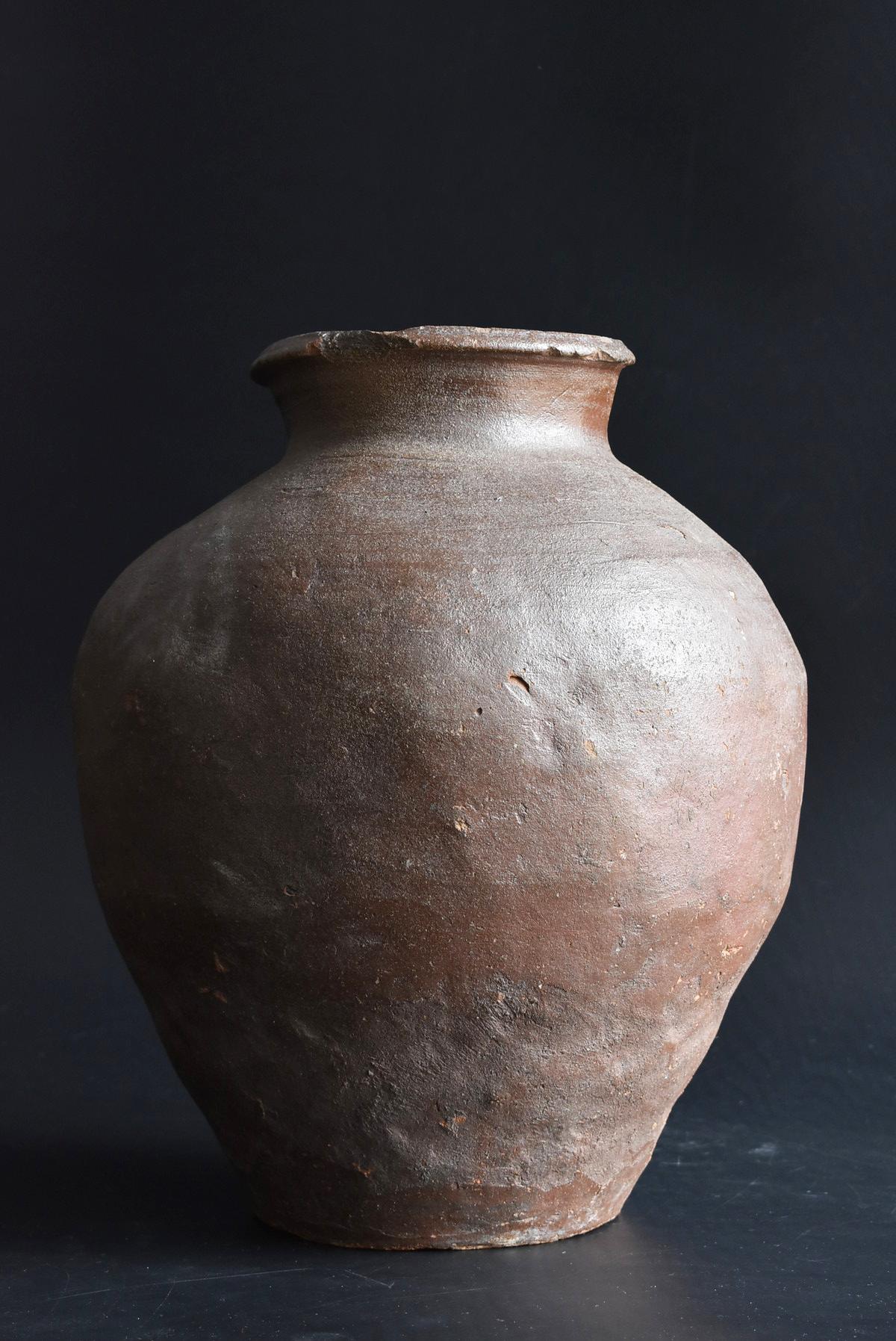 Pottery Japanese Antique Jar 1400s-1500s / Antique Vase 'Tokoname' / Wabi-Sabi Art
