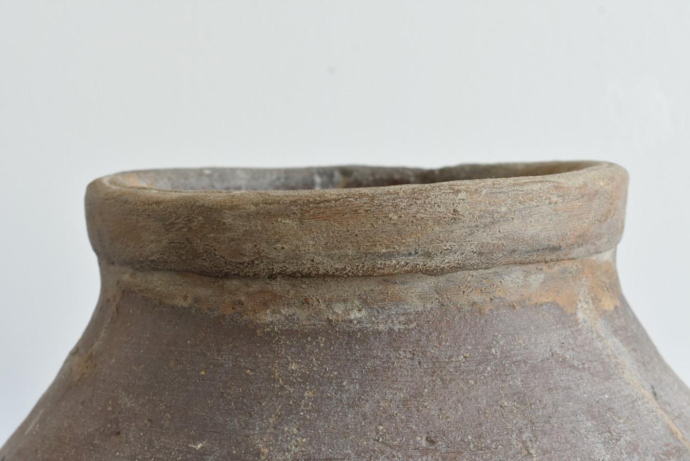 18th Century and Earlier Japanese Antique Jar / 1400-1500 / Small Wabi-Sabi Pot / Vase For Sale