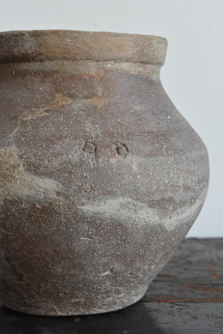 Pot japonais ancien/1400-1500/petit pot/toile wabi-sabi en vente 1