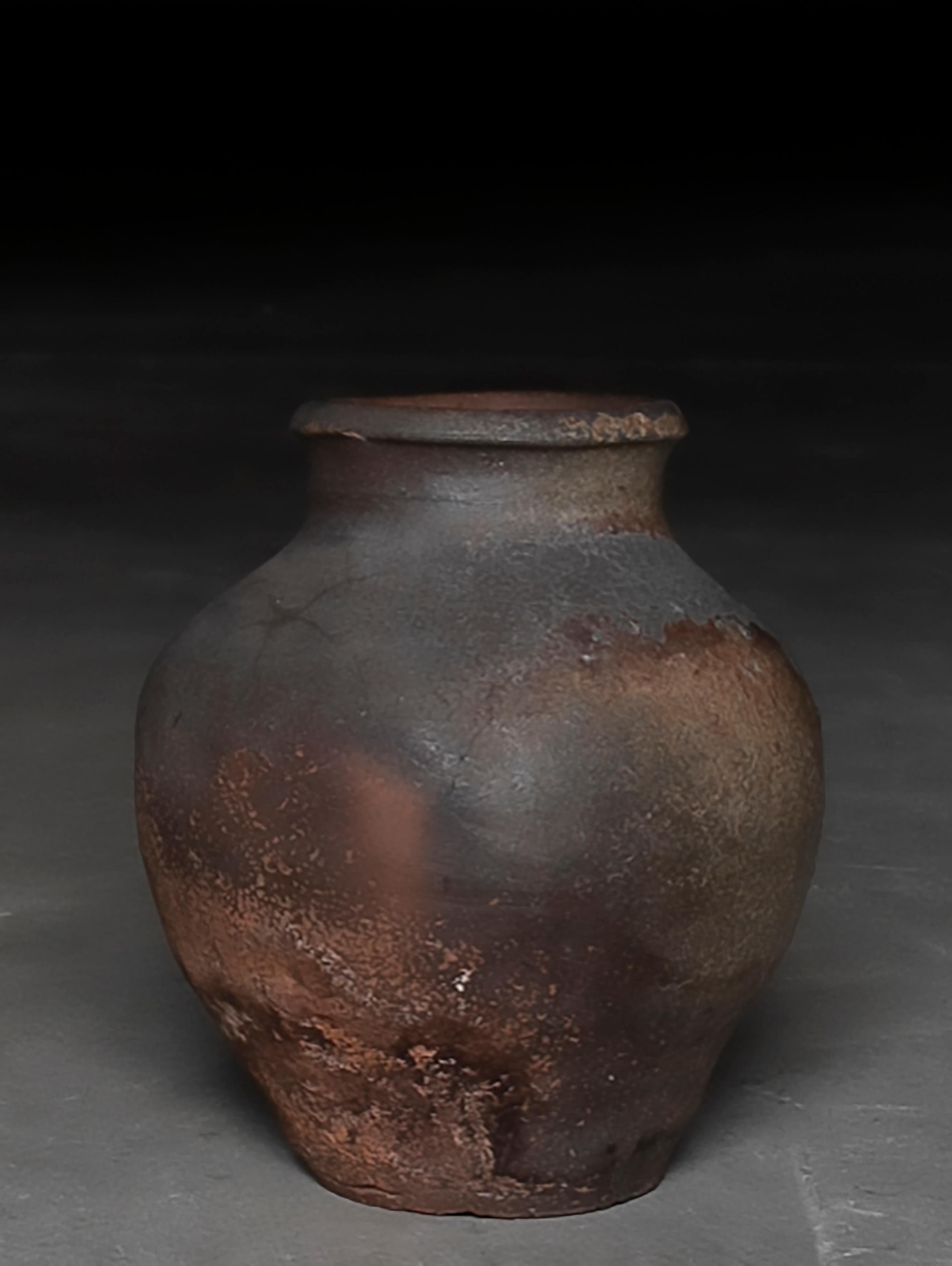 18th Century and Earlier Japanese Antique Jar 1400-1500s / Simple Wabi-Sabi Tokoname Vase