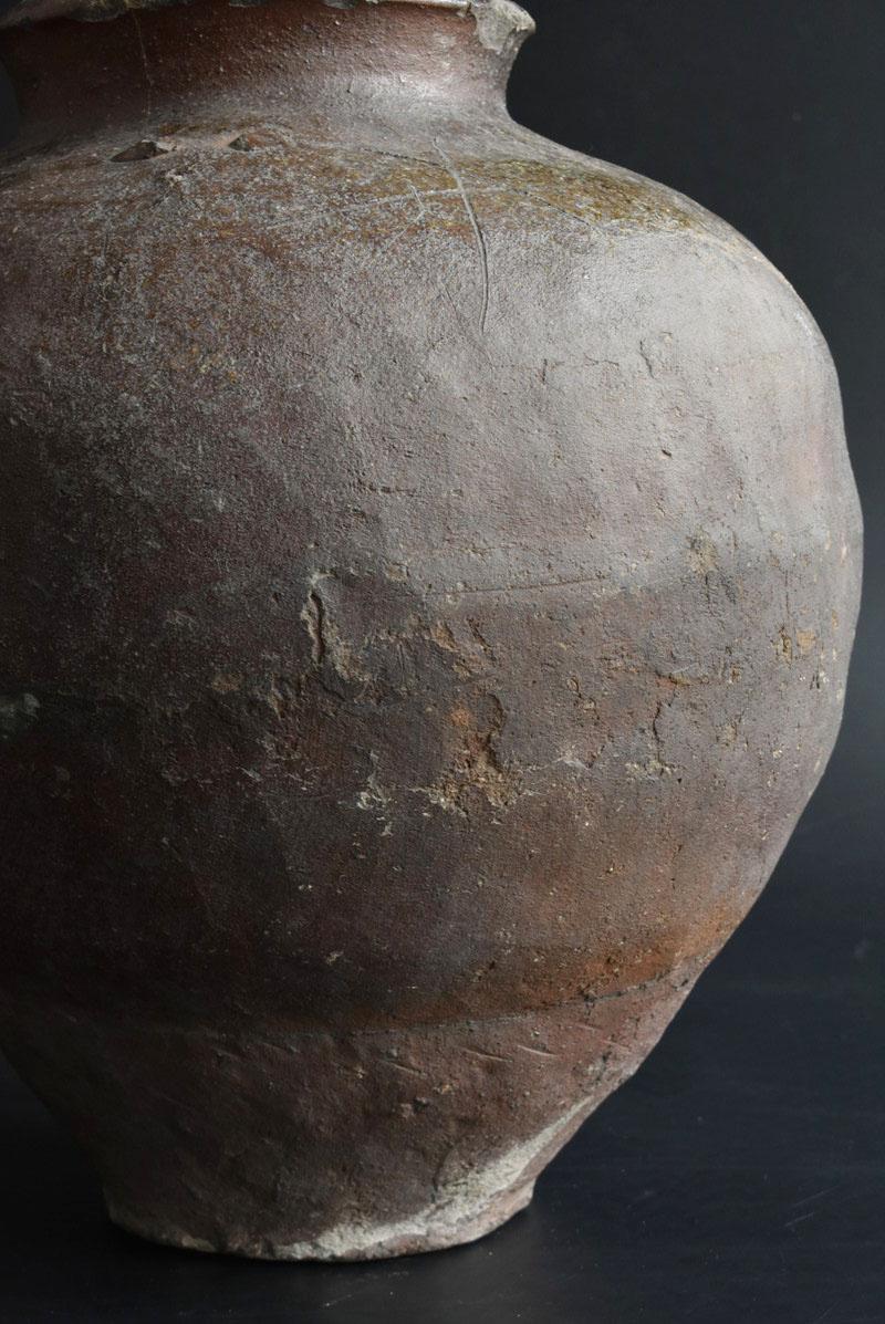 Japanese Antique Jar 1400s-1500s / Wabi-Sabi Vase / Rare Excellent Item 6