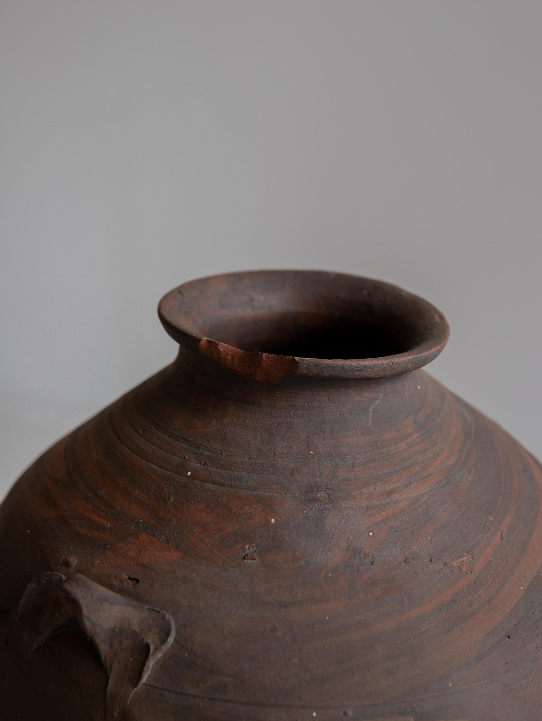Japanese Antique Jar / 1900s / Atmosphere Cool Vase / Wabisabi Art / Mingei For Sale 3