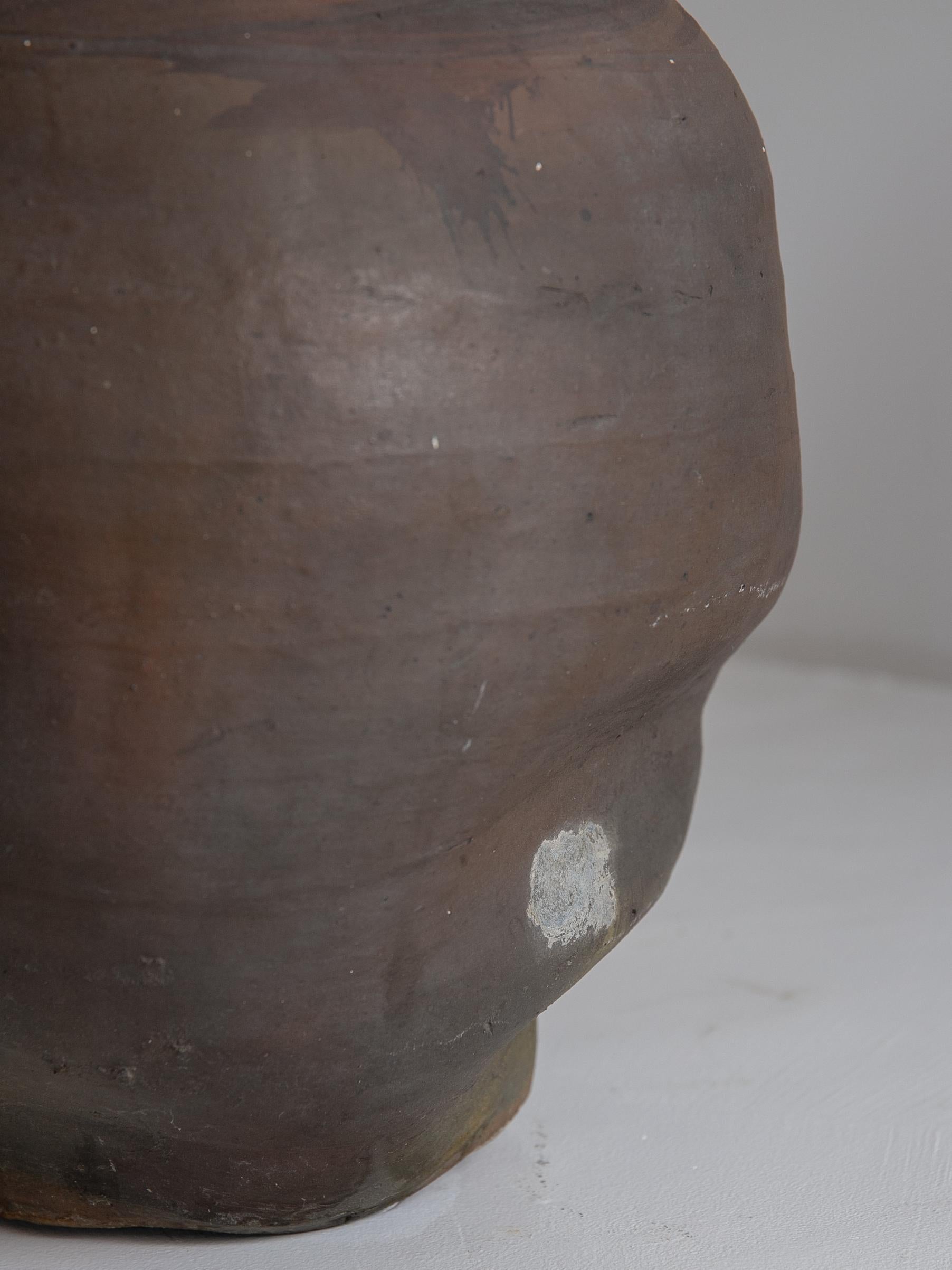 Japanese Antique Jar / 1900s / Atmosphere Cool Vase / Wabisabi Art / Mingei For Sale 2