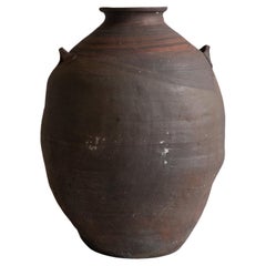 Japanese Antique Jar / 1900s / Atmosphere Cool Vase / Wabisabi Art / Mingei