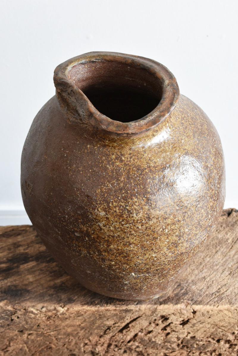 18th Century and Earlier Japanese Antique Jar / Tokoname-Ware / 1500s / Jar of Natural Glaze / Mingei
