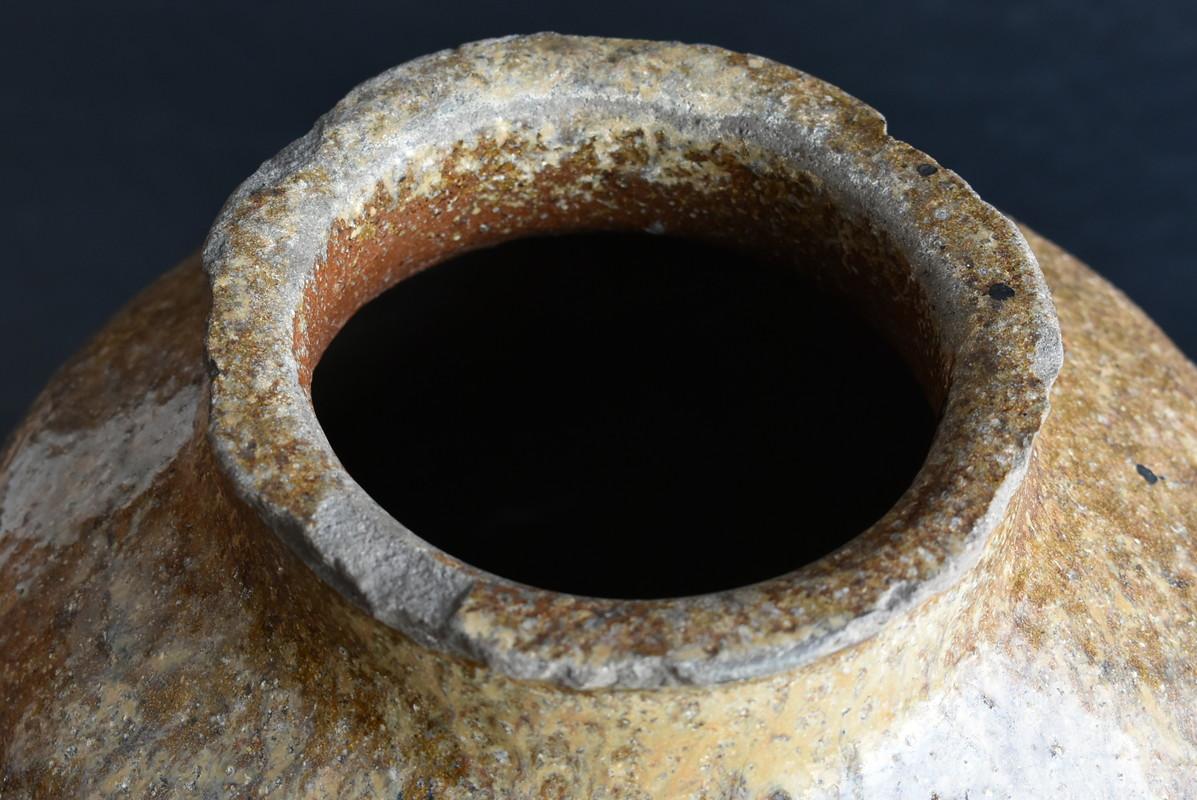 Japanese Antique Jar / Tokoname-Yaki / 1400-1500s/Beautiful Jar of Natural Glaze 1