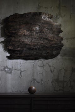 Japanese Antique Cedar Wood Board Wall Decoration 1860s-1900s / Wabi Sabi