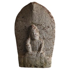 Japanische antike Kannon-Steinstatue/Edo-Periode des 18. bis 19. Jahrhunderts