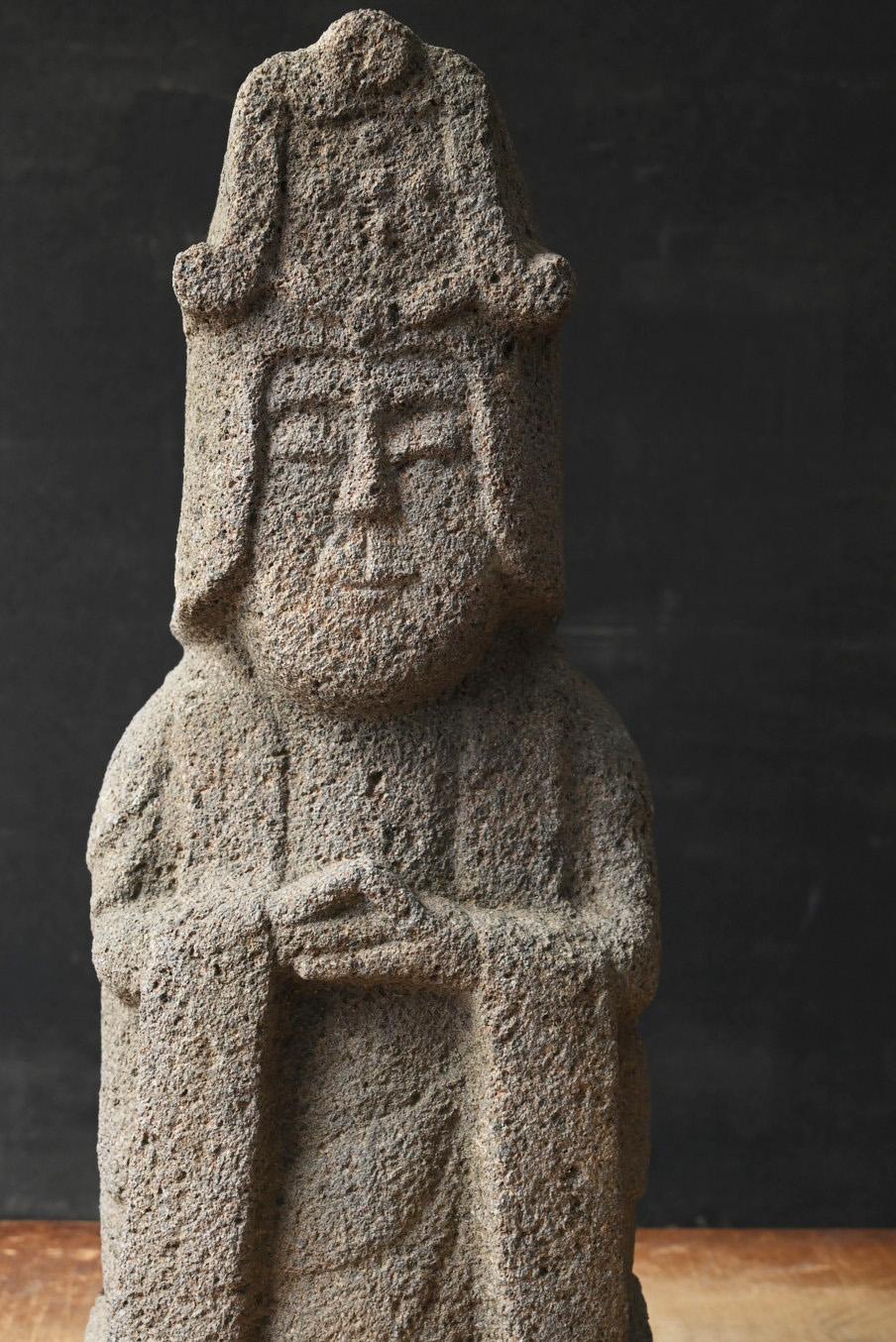 Antica statua giapponese in pietra di Kannon/periodo Edo/ornamento buddista In condizioni buone in vendita a Sammu-shi, Chiba