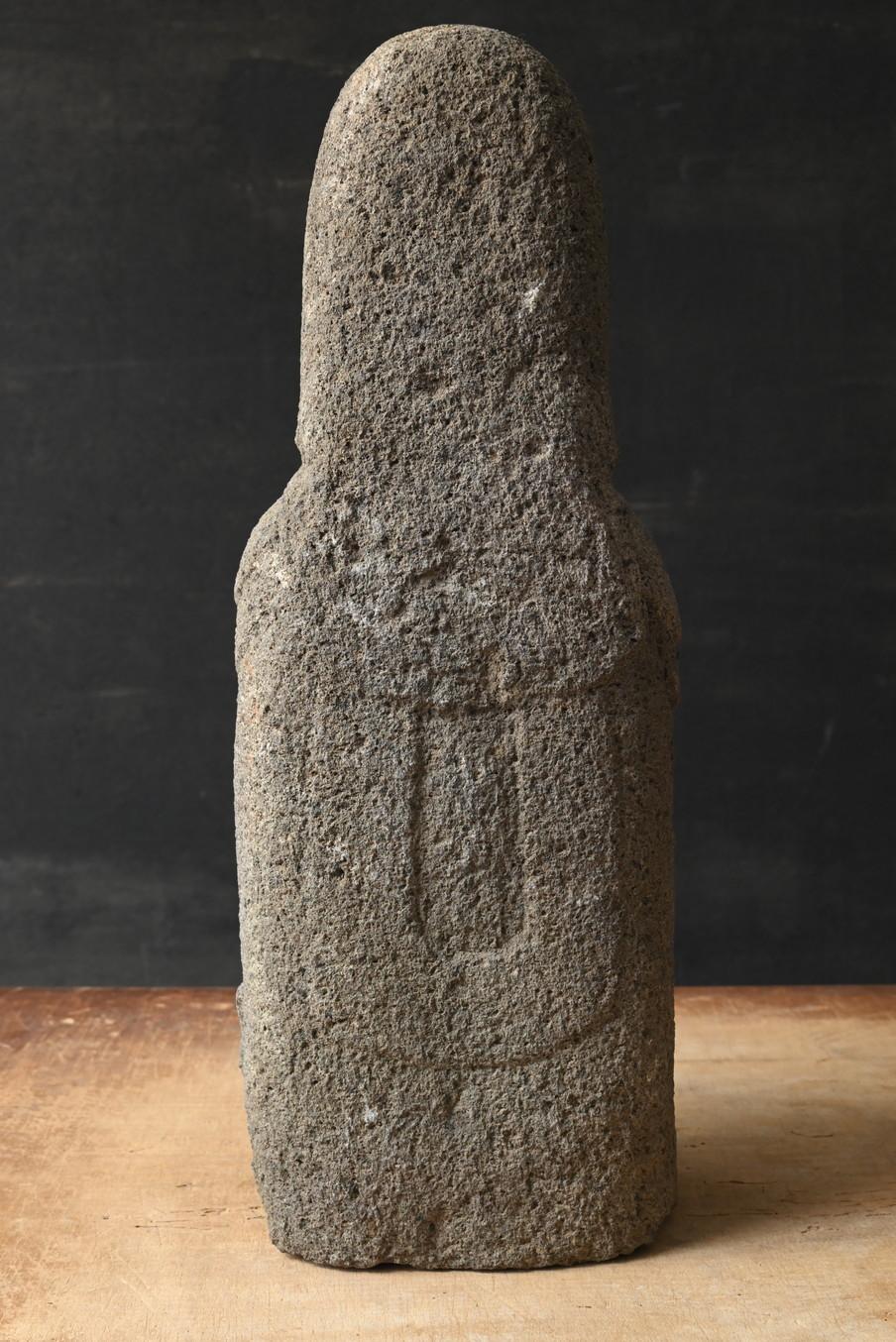 Antica statua giapponese in pietra di Kannon/periodo Edo/ornamento buddista in vendita 1