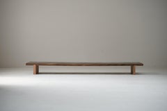 Antico tavolo da esposizione Keyaki giapponese, anni '20-'30, Japandi Wabi-Sabi