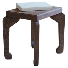 Japanese Antique Keyaki Side Table, 1920s–1930s, Solid Keyaki Wood, Wabi Sabi
