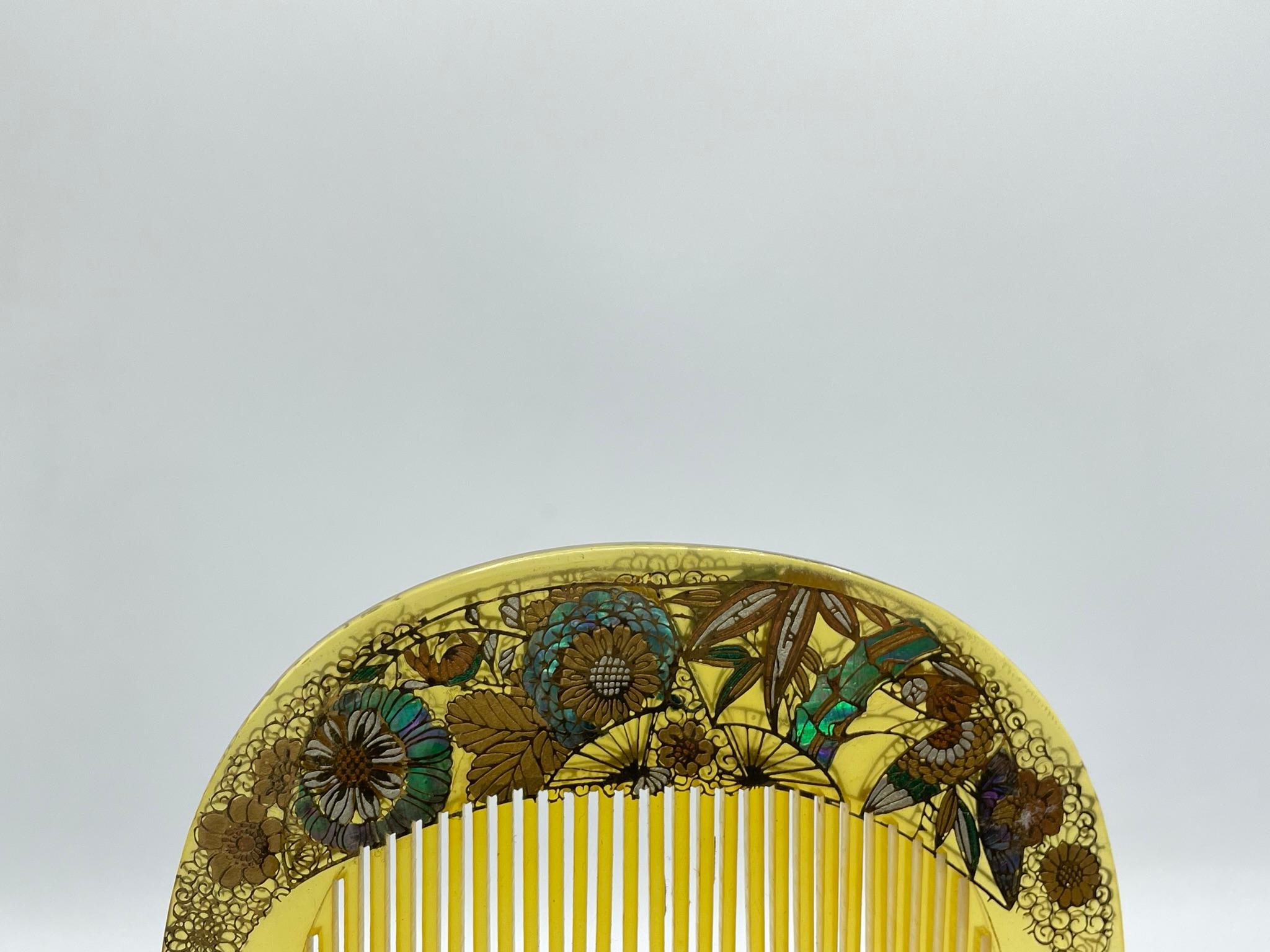 Japanese Antique Kogai, Comb and Kanzashi, 1920s 2