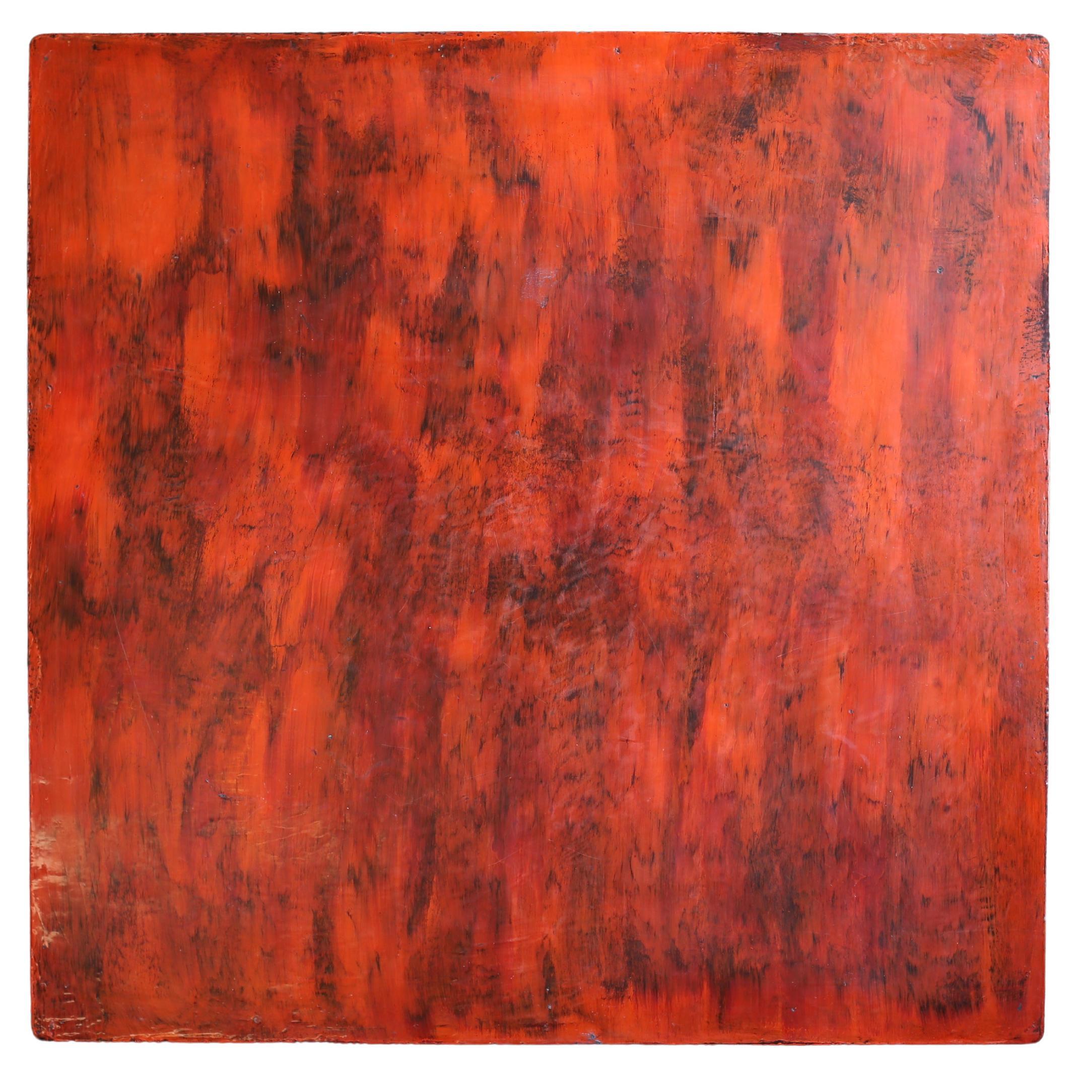 Japanese Antique Lacquered Board/“Negoro” /Like abstract painting