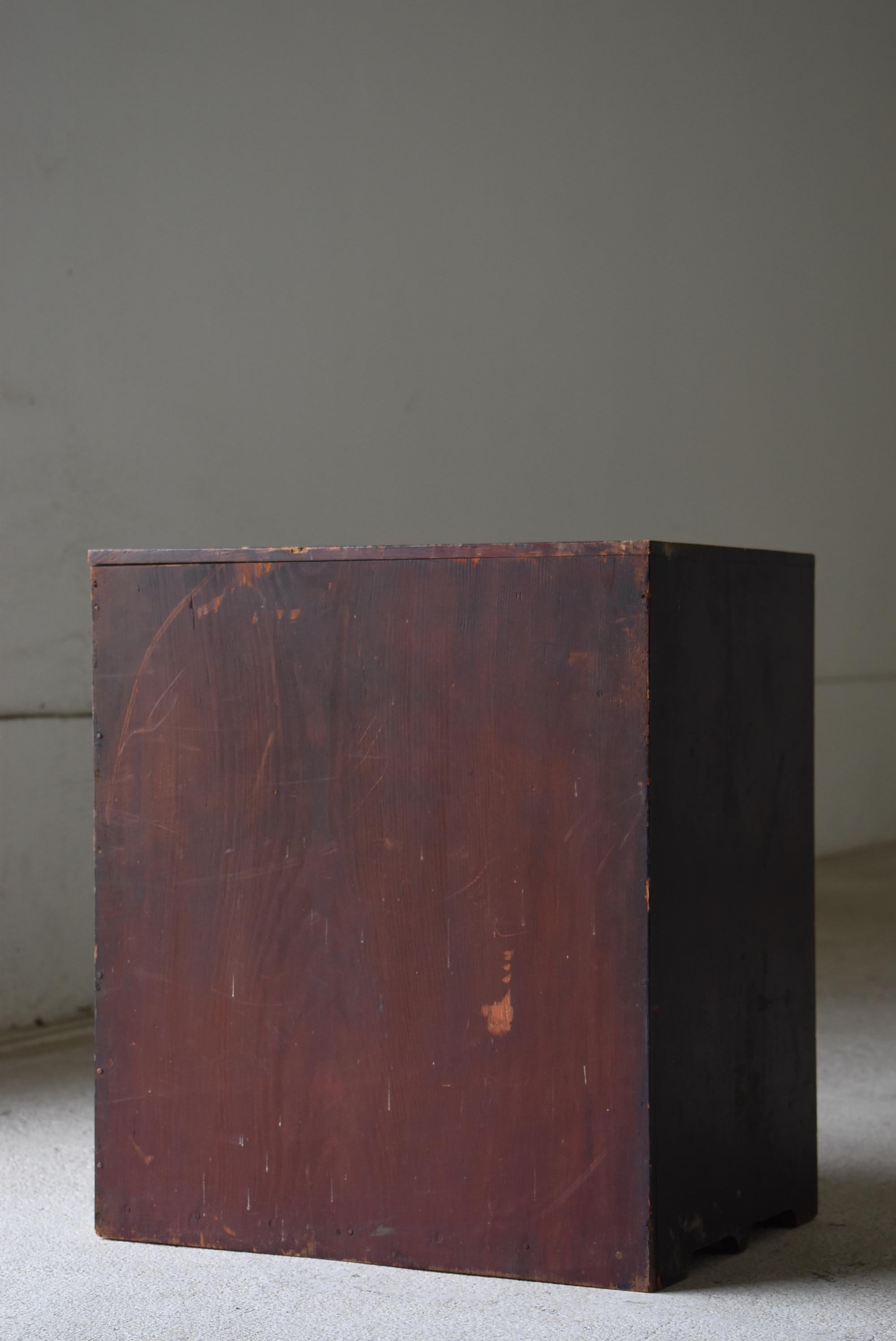 Cajón Pequeño Japonés Antiguo Lacado Años 1860-1920 / Tansu Wabi Sabi 7