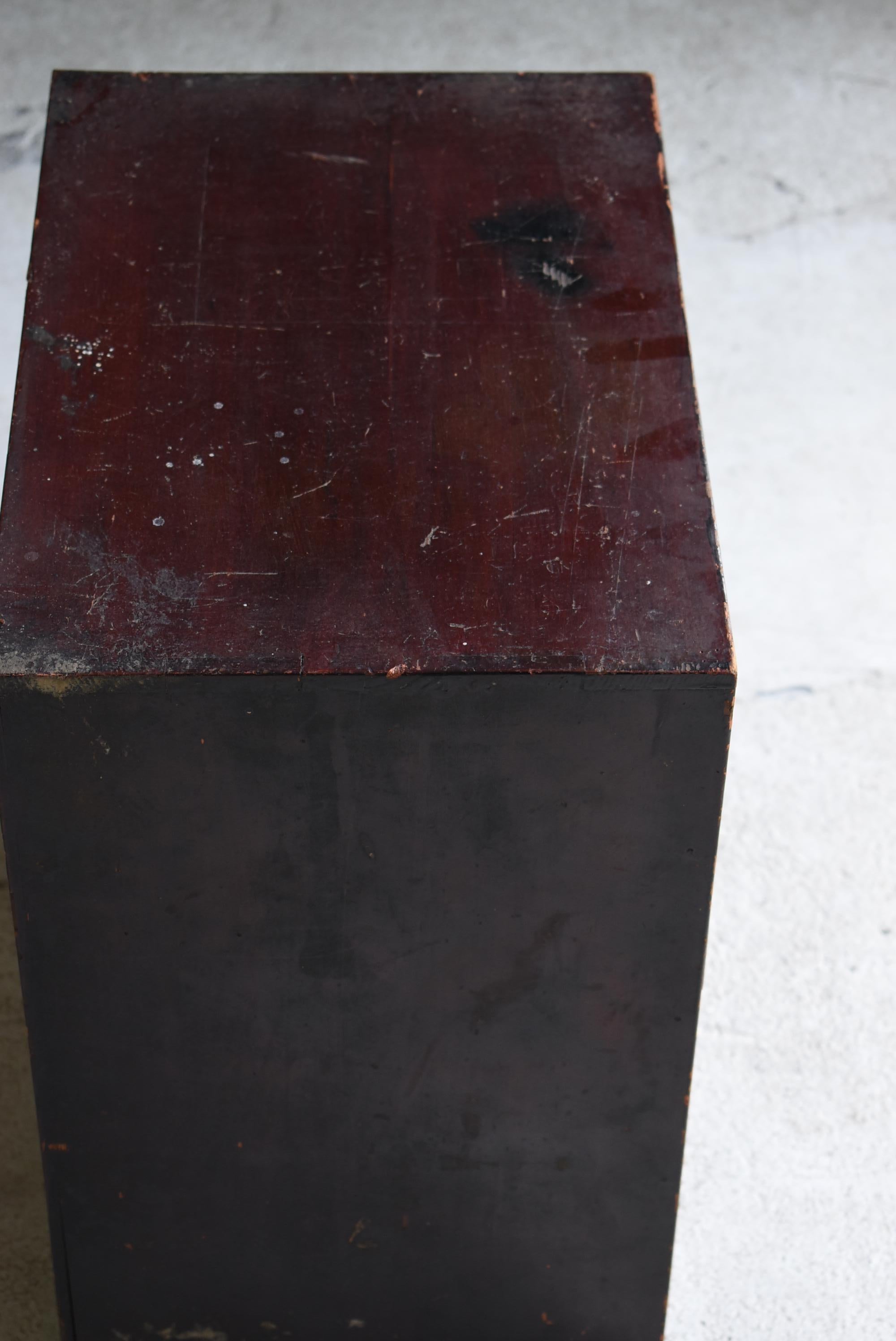 Cajón Pequeño Japonés Antiguo Lacado Años 1860-1920 / Tansu Wabi Sabi 9