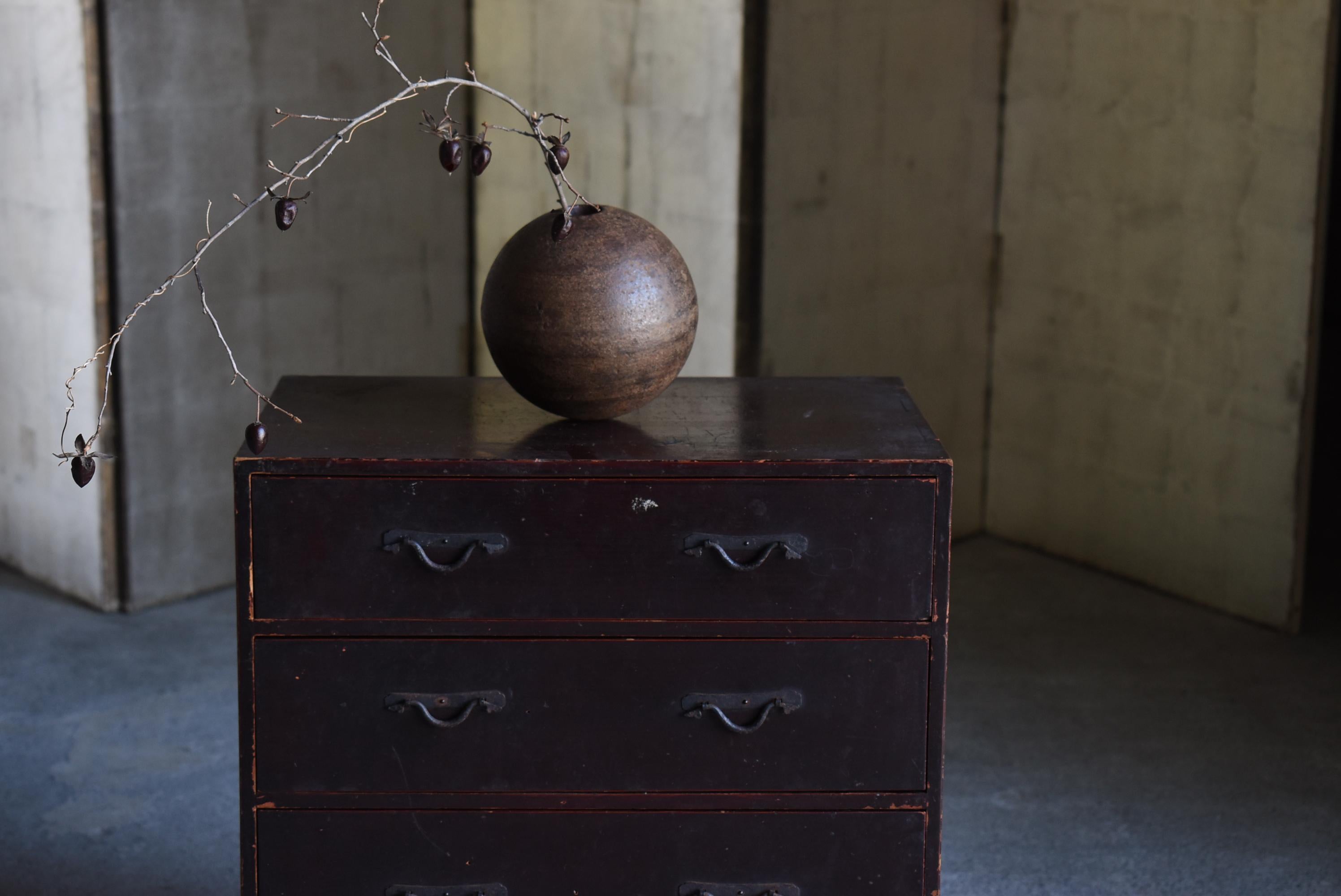Cajón Pequeño Japonés Antiguo Lacado Años 1860-1920 / Tansu Wabi Sabi 12