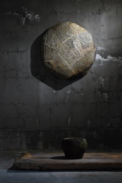 Japanese Antique Large Basket Paper-Covered 1860s-1920s/mingei Bowl Wabisabi