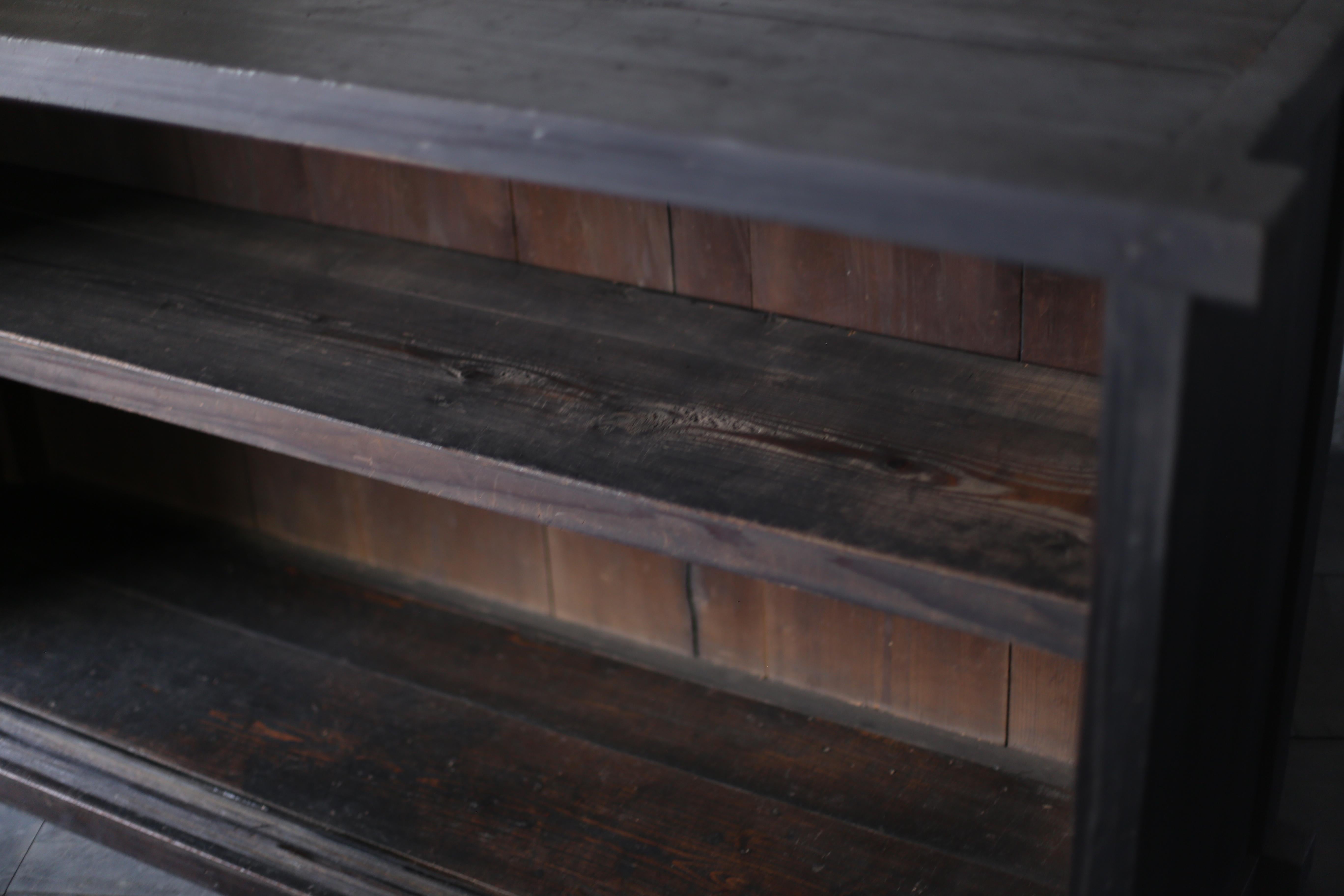 Grand meuble de rangement japonais antique BK Tansu 1860s-1900s / enfilade Wabi Sabi en vente 7