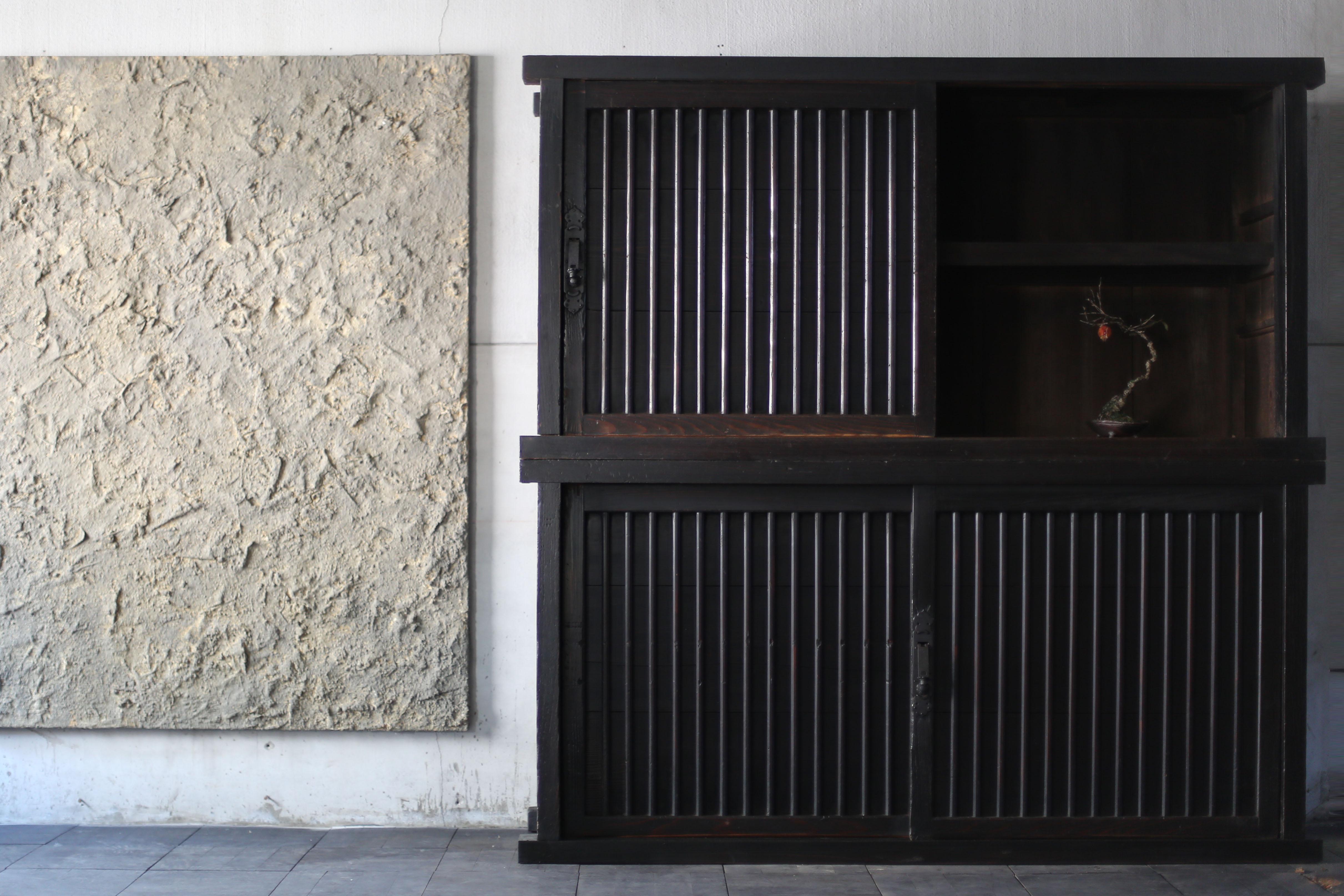 Antiguo Japonés Grande BK Tansu 1860s-1900s / Aparador Wabi Sabi 14