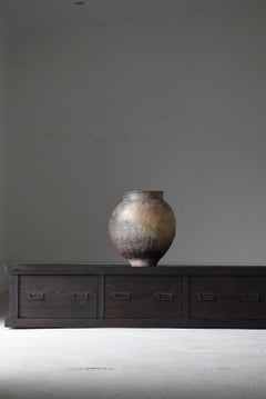 Antiguo Tablero Bajo Negro Japonés 1860s-1900s / Cajonera Tansu Wabisabi