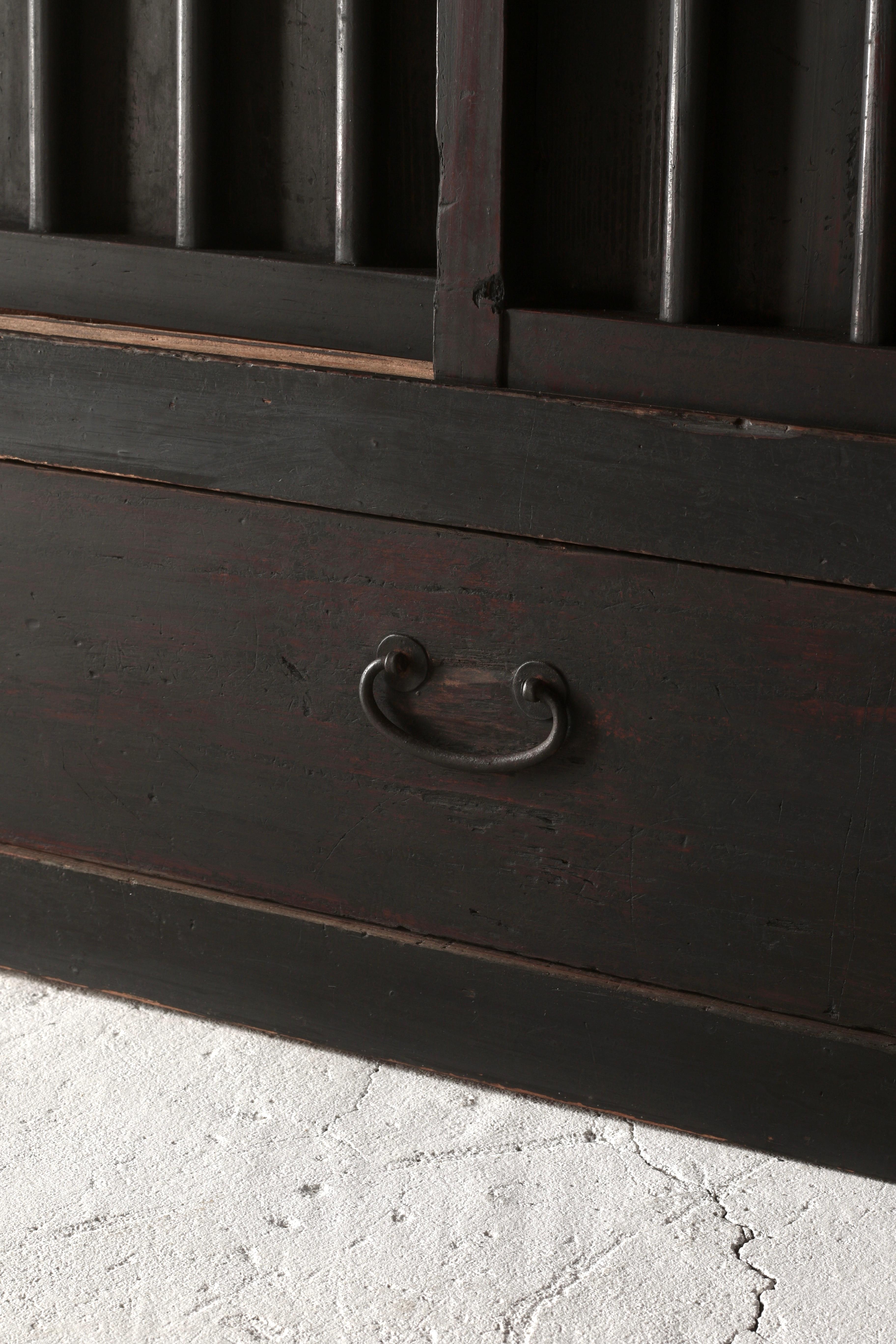 Japanese Antique Large Black Mizuya Tansu /Cabinet Cupboard 1868-1912s Wabi-sabi 8