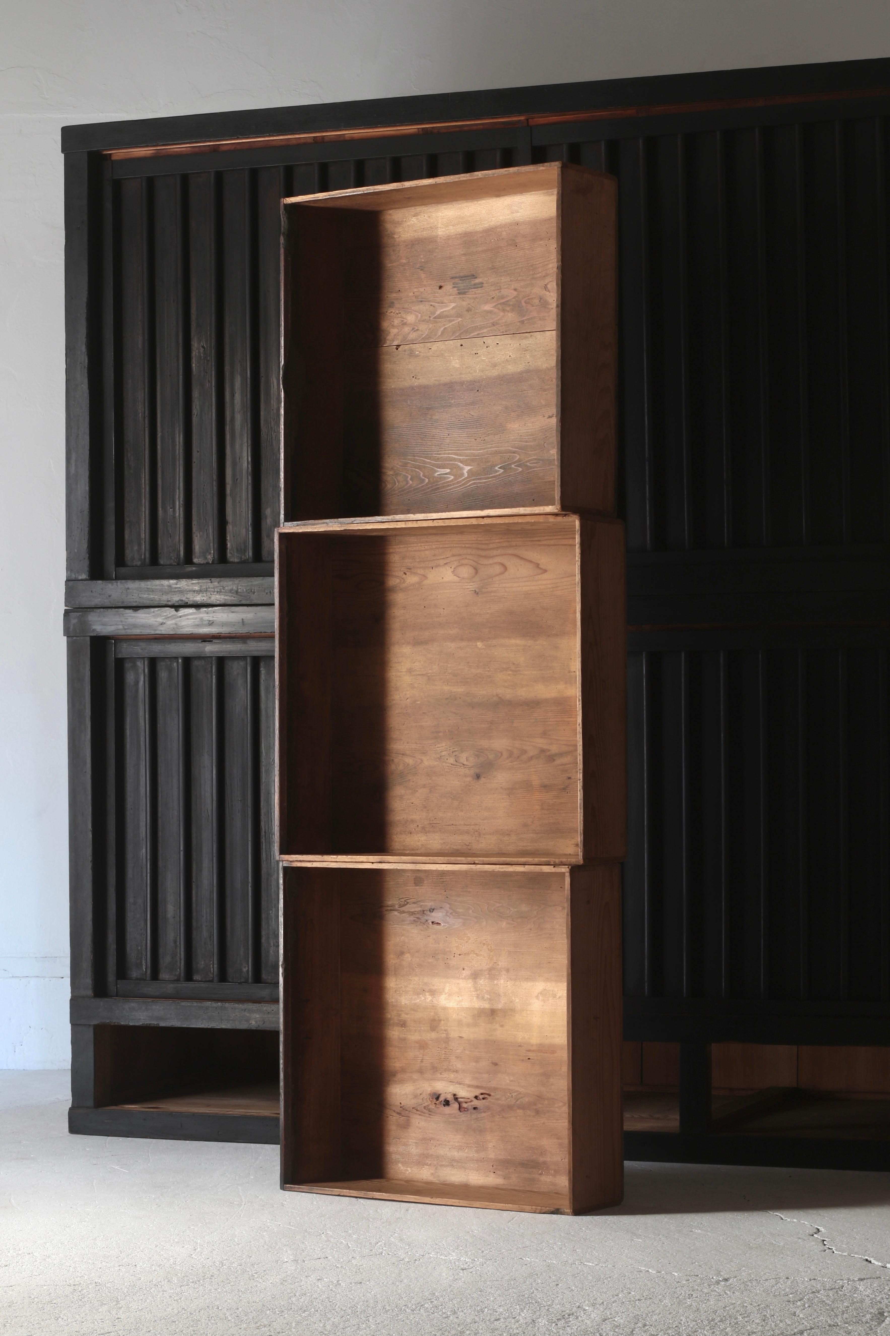 Japanese Antique Large Black Mizuya Tansu /Cabinet Cupboard 1868-1912s Wabi-sabi 12