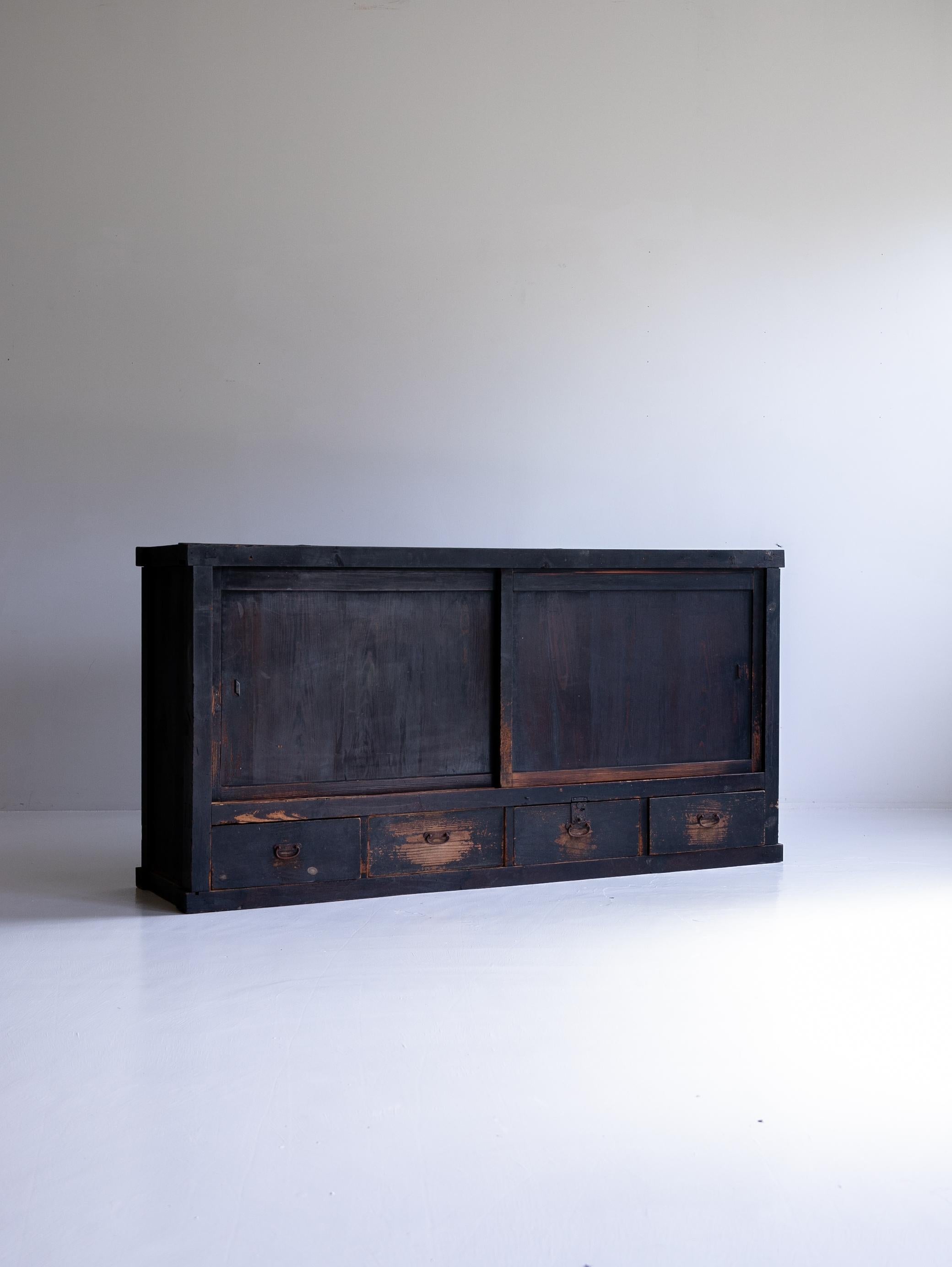 Aparador Negro Antiguo Japonés Años 1860-1900 / Tansu Wabi Sabi 3