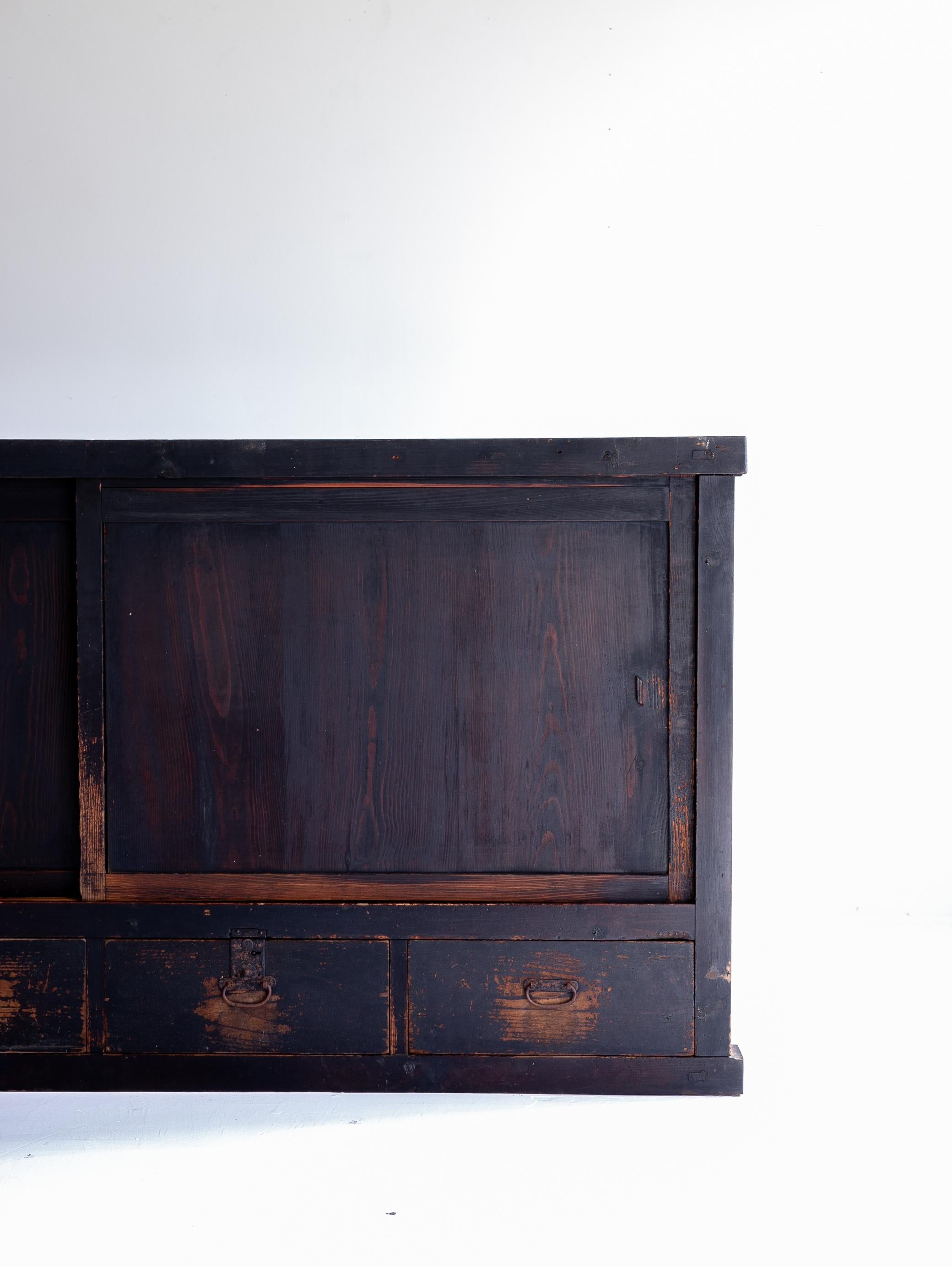Aparador Negro Antiguo Japonés Años 1860-1900 / Tansu Wabi Sabi 9
