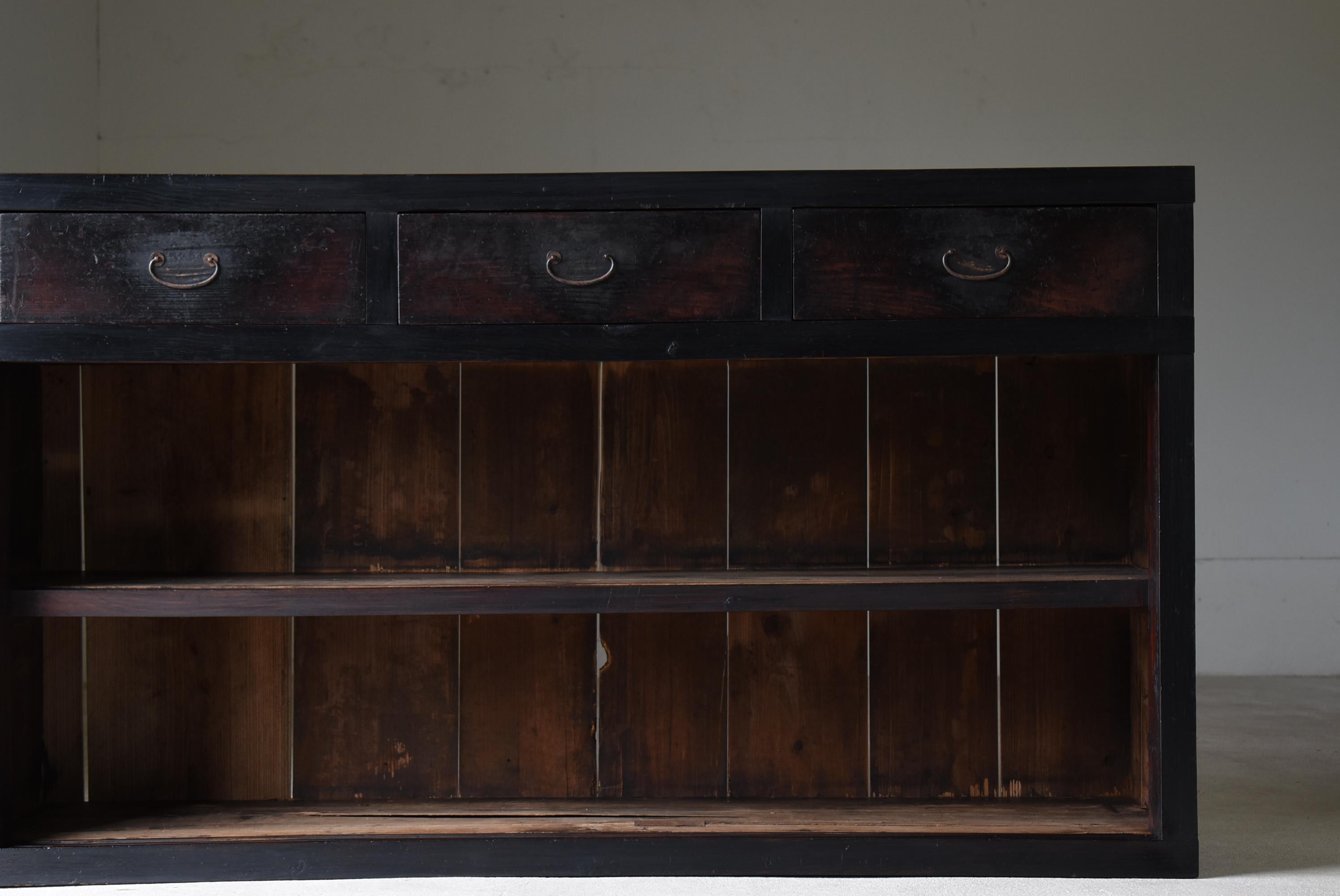 Japanisches antikes großes schwarzes Sideboard, 1860er-1900er Jahre / Tansu Wabisabi, Tansu Wabisabi im Angebot 5