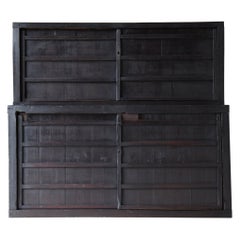 Japanese Antique Large Black Tansu 1860s-1900s / Cabinet Cupboard Wabisabi
