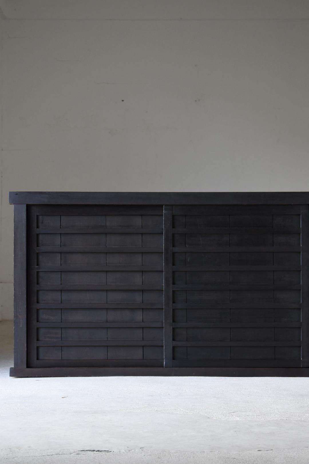 Japanese Antique Large Black Tansu 1860s-1900s / Cabinet Sideboard Wabi Sabi 7