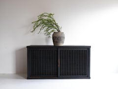 Japanese Antique Large Black Tansu 1860s-1900s / Cabinet Sideboard Wabi Sabi/