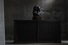 Japanese Antique Large Black Tansu 1860s-1900s / Cabinet Sideboard Wabi Sabi
