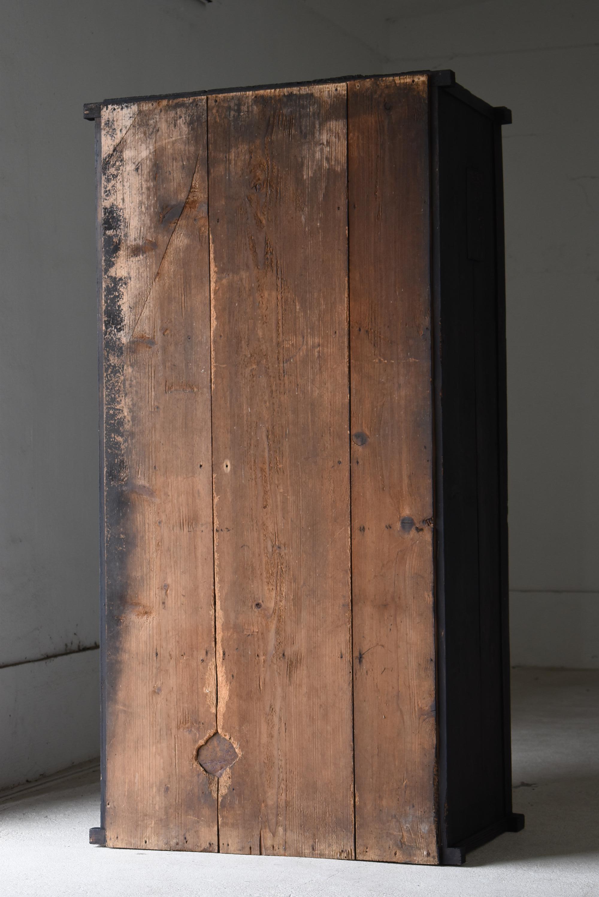 Japanese Antique Large Black Tansu 1860s-1900s / Cabinet Wabi Sabi 9
