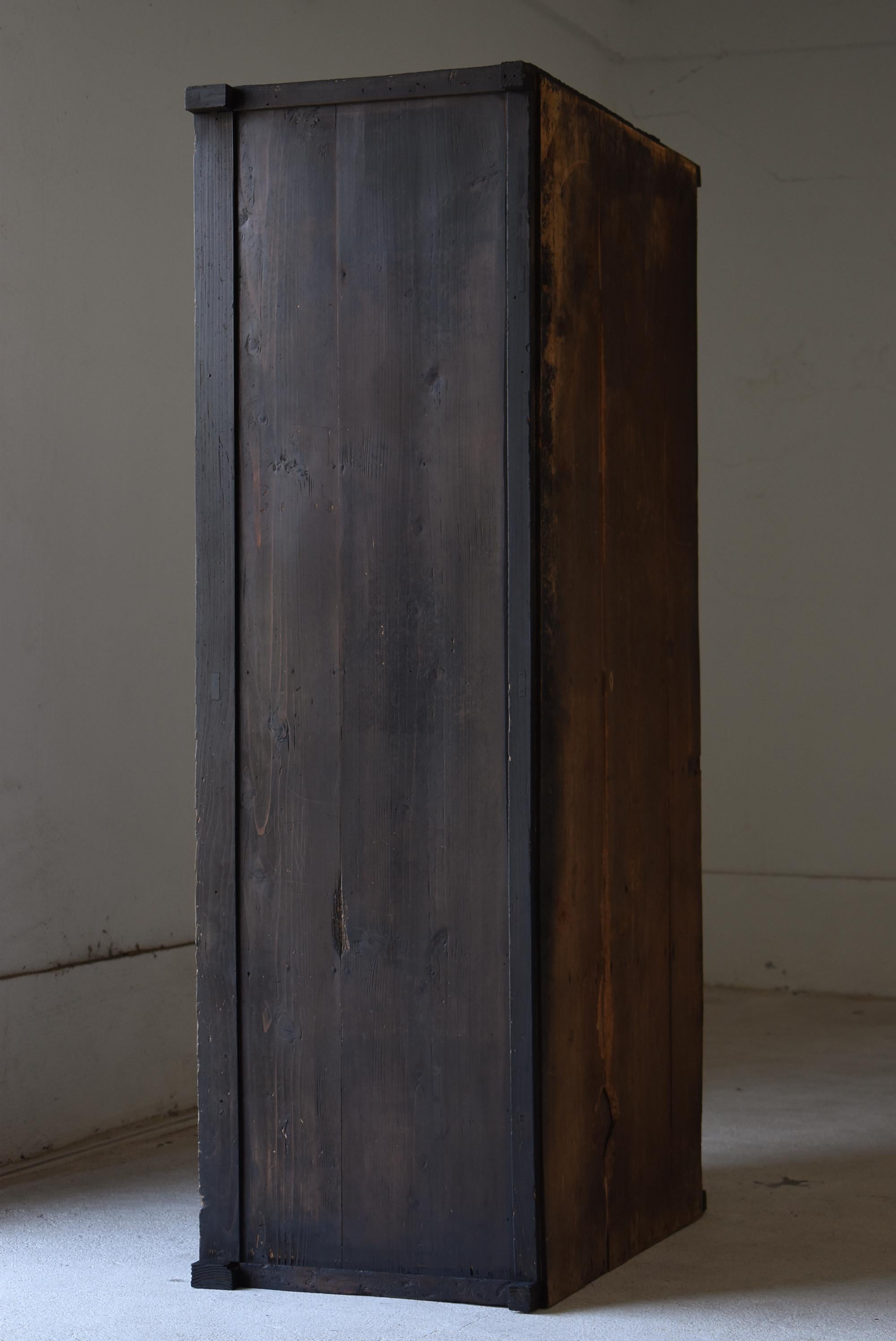 Japanese Antique Large Black Tansu 1860s-1900s / Cabinet Wabi Sabi 10