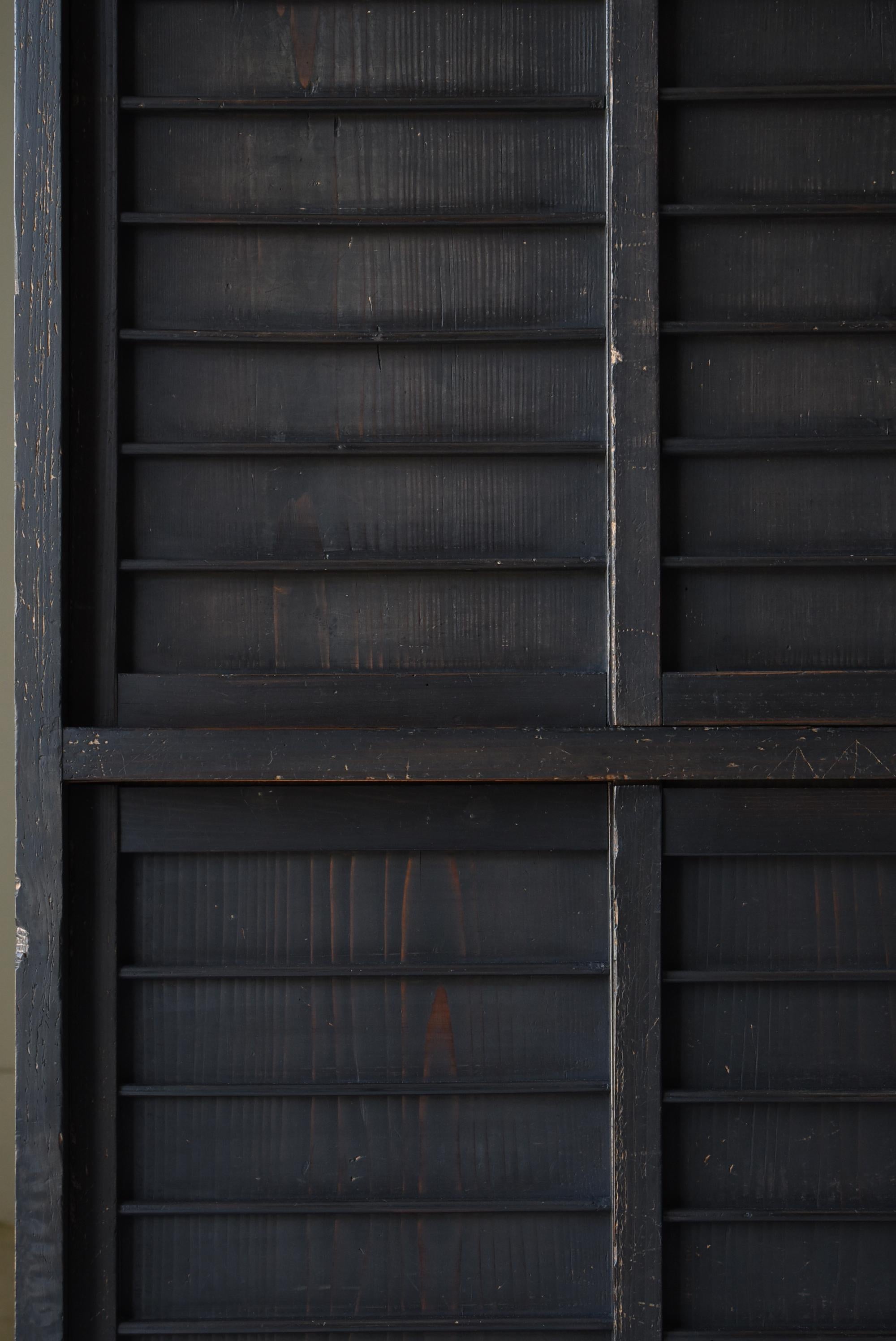 Japanese Antique Large Black Tansu 1860s-1900s / Cabinet Wabi Sabi 1