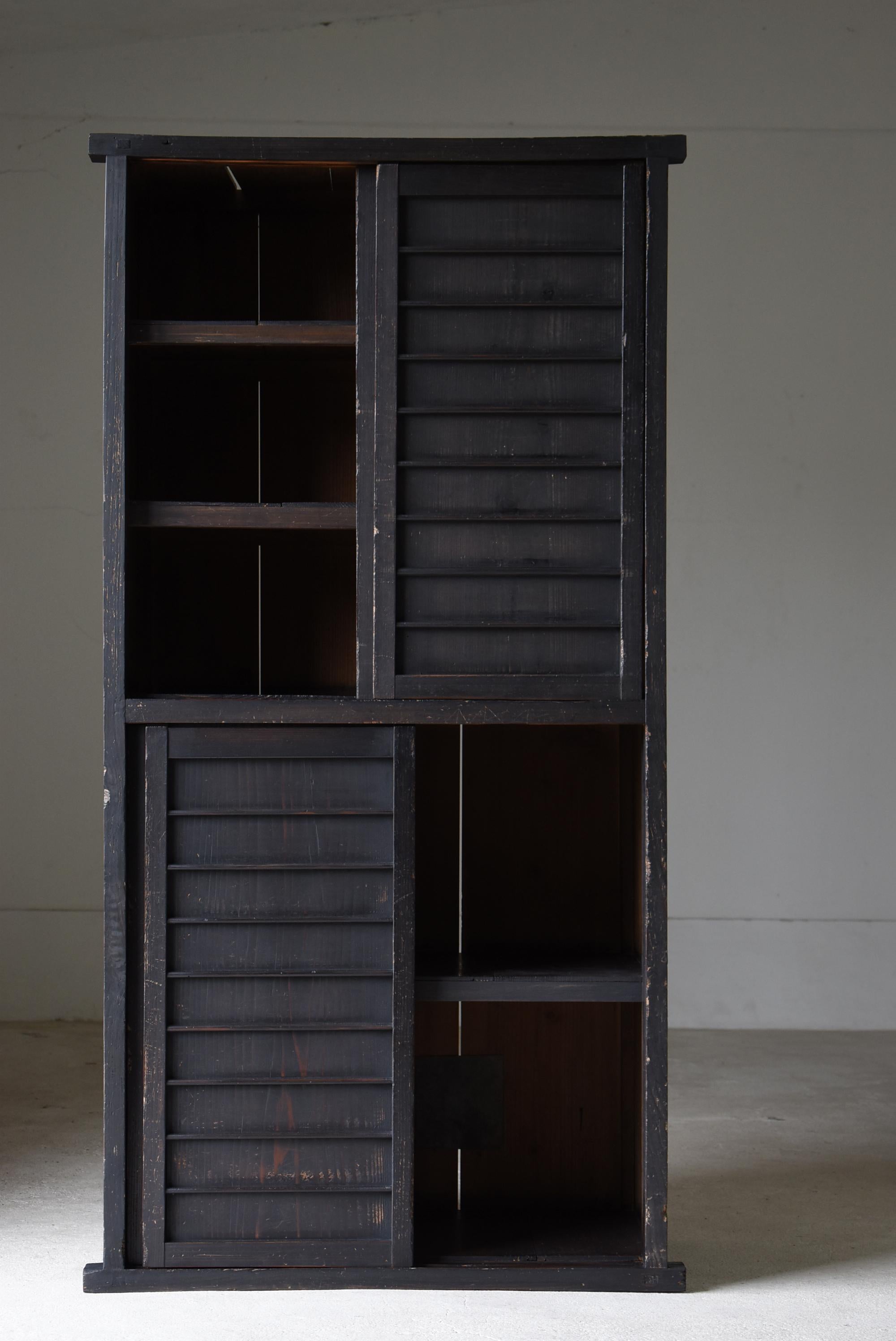 Japanese Antique Large Black Tansu 1860s-1900s / Cabinet Wabi Sabi 3