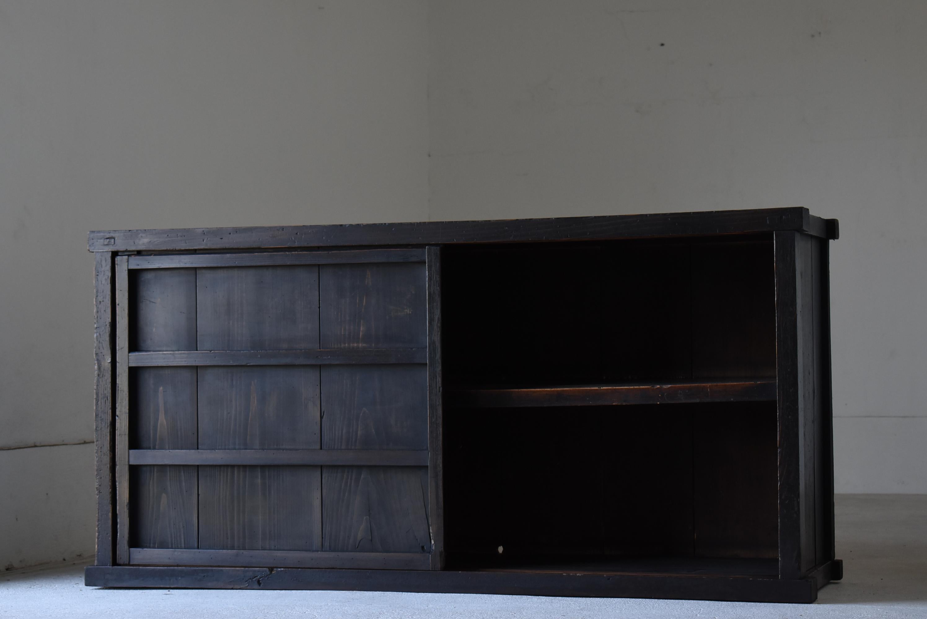 20th Century Japanese Antique Large Black Tansu 1860s-1900s / Chests of Drawers Wabi Sabi