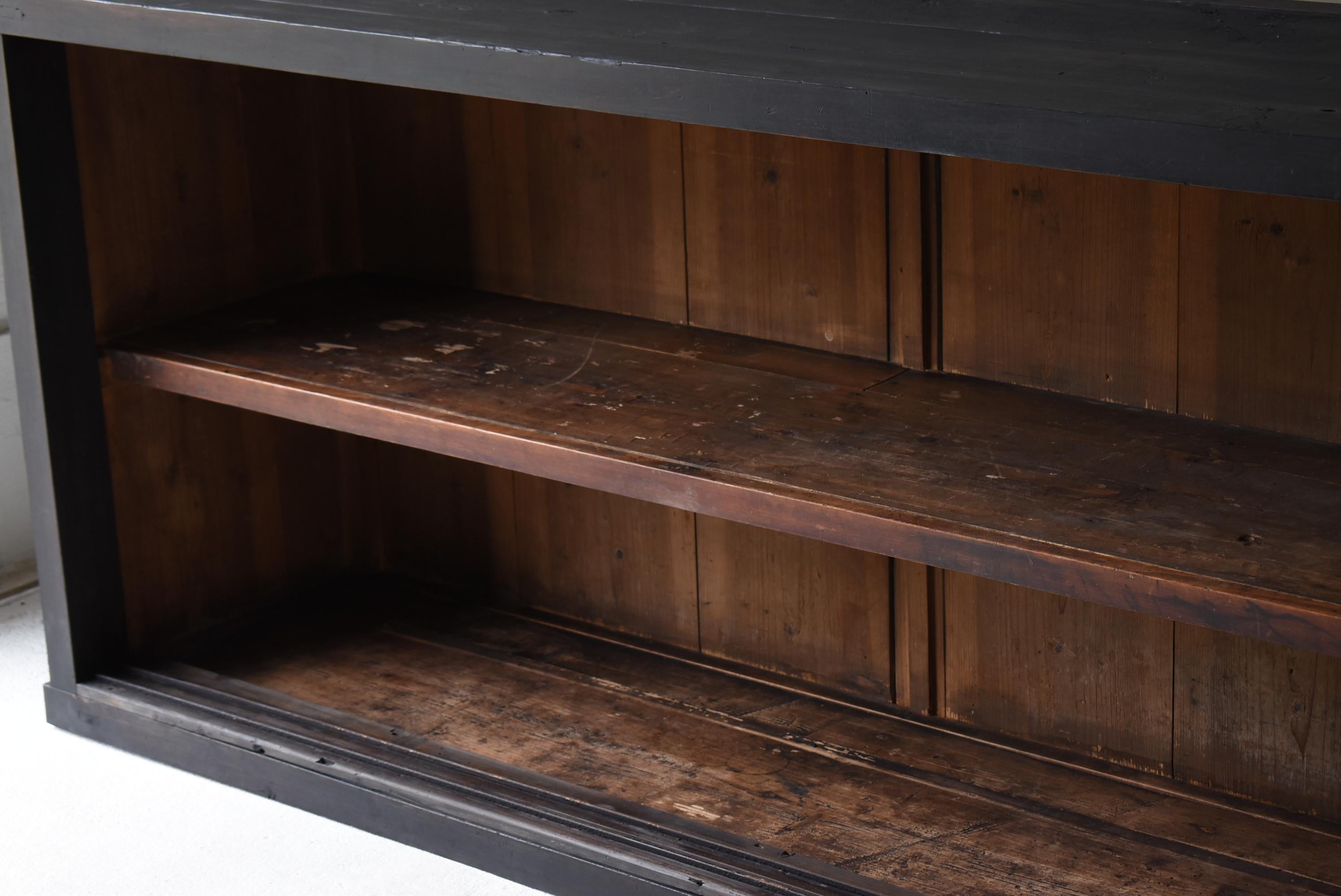 Antiguo Tansu Japonés Grande Negro 1860s-1900s / Aparador Wabi Sabi en venta 4
