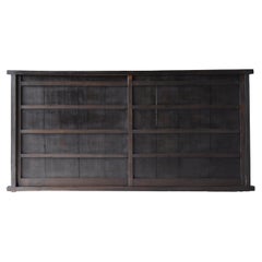 Japanese Antique Large Black Tansu 1860s-1900s / Sideboard Cabinet Wabi Sabi