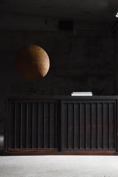 Japanese Antique Large Black Tansu 1860s-1900s / Sideboard Cabinet Wabisabi