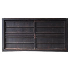 Japanese Antique Large Black Tansu 1860s-1900s / Sideboard Wabi Sabi
