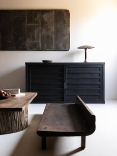 Japanese Antique Large Black Tansu 1860s-1900s / Sideboard Wabisabi