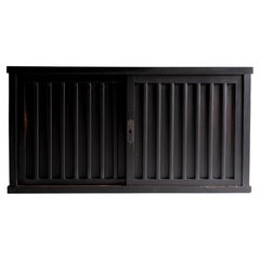 Grand Tansu noir ancien japonais 1860s-1900s / Buffet Wabisabi